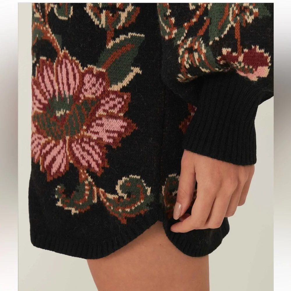 FARM Rio Black Ravenala Knit Mini Dress - Picture 4 of 13